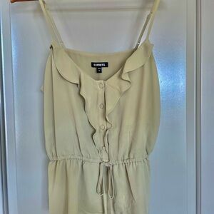 Express Sage Green Ruffled Camisole